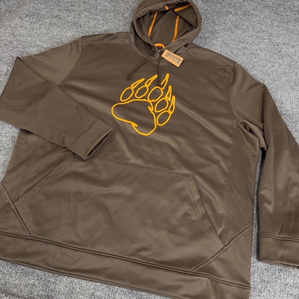 Alaskan Hardgear Duluth Trading Hoodie Men 3XL Brown Graphic Logo Fleece NEW